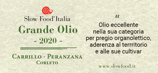 Riconoscimento Slow Food Italia 2020 Peranzana